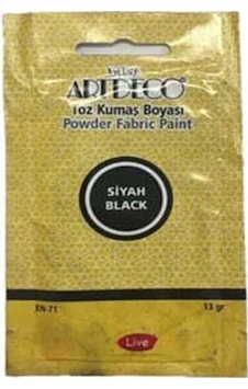 Artdeco Toz Kumaş Boyası 13 Gr. Siyah 1118