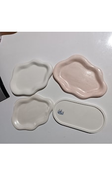 Mdoğal Takı Tabağı Beyaz - Pembe