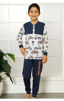 Alimer İndigo Erkek Çocuk Uzun Kollu Pijama Takımı EDY5161UK-İ İndigo