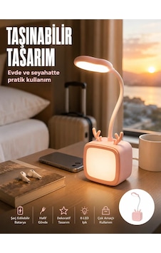 Hepsi Modern Tasarımlı Şarj Edilebilir Led Gece Lambası Najmaddin Çok Renkli Hepsi Modern Tasarımlı Şarj Edilebilir Led Gece Lambası Najmaddin Çok Renkli