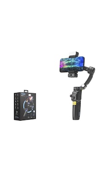 Tokqı M06 3 Eksenli Gimbal Selfie Çubuğu Aı Takipli Işıklı Mikrofonlu Bluetooth Tripod Siyah Tokqı M06 3 Eksenli Gimbal Selfie Çubuğu Aı Takipli Işıklı Mikrofonlu Bluetooth Tripod Siyah