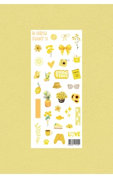 M38 Yellow Days Sticker Seti Çok Renkli