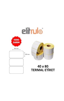 Elitrulo Barkod Etiketi 40x80 Termal - 1000 Adet Elitrulo Barkod Etiketi 40x80 Termal - 1000 Adet