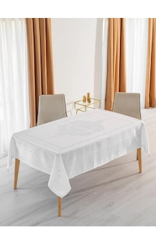 Jumbo Jakar Beyaz Sıvı Geçirmez Kumaş Pano Masa Örtüsü 160x220 Jumbo Jakar Beyaz Sıvı Geçirmez Kumaş Pano Masa Örtüsü 160x220
