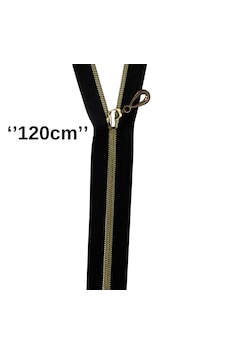 120 Cm Siyah Fermuar Altın Renkli Fermuar 120 Cm Siyah Fermuar Altın Renkli Fermuar
