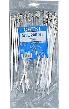 Gwest 4.6X200Mm Paslanmaz Çelik Metal Kablo Bağı 100 Adet Gwest 4.6X200Mm Paslanmaz Çelik Metal Kablo Bağı 100 Adet