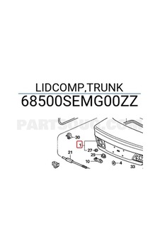 Honda City 2006 Yılında Çıkan Kasa Bagaj Kapağı Oem No: 68500semg00zz Honda City 2006 Yılında Çıkan Kasa Bagaj Kapağı Oem No: 68500semg00zz
