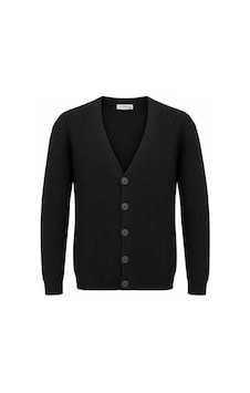 Classics Men Günsa Comfort Fit Erkek Tam Düğmeli Triko Ceket - 7833 Siyah Classics Men Günsa Comfort Fit Erkek Tam Düğmeli Triko Ceket - 7833 Siyah