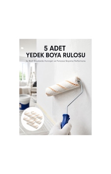 5 Li Mini Rulo Boya Seti Duvar Tavan Emülsiyon Uygulama Mariposascrt