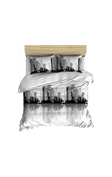 Makiteks Pamuklu City 200x220 Çift Kişilik Nevresim Seti Beyaz