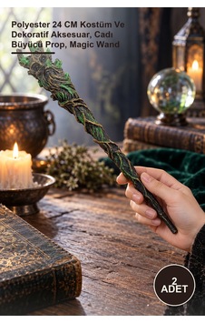2 Adet Sihirli Asa Polyester 24 Cm Kostüm Ve Dekoratif Aksesuar, Cadı Büyücü Prop, Magic Wand 2 Adet Sihirli Asa Polyester 24 Cm Kostüm Ve Dekoratif Aksesuar, Cadı Büyücü Prop, Magic Wand