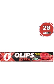 Olips Extra Çilek Aromalı Şeker 45 Gr - 20 Adet Olips Extra Çilek Aromalı Şeker 45 Gr - 20 Adet