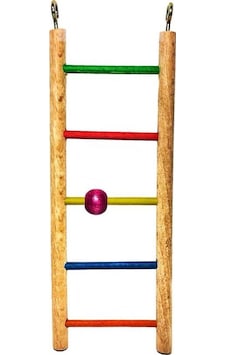 Ans Boncuklu Ahşap Merdiven Kuş Oyuncağı 23cm Ans Boncuklu Ahşap Merdiven Kuş Oyuncağı 23cm