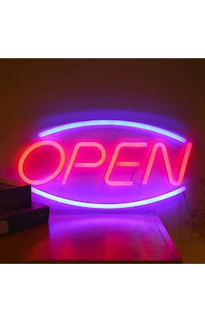 Open Yazılı Neon Led Tabela Pop