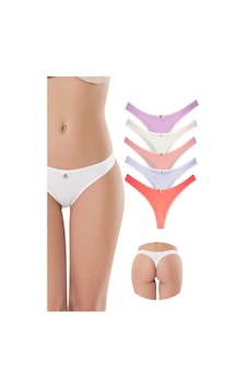 Royaleks 5 Adet Pamuklu Kadın Klasik Tanga Soft Renkler (549407718)