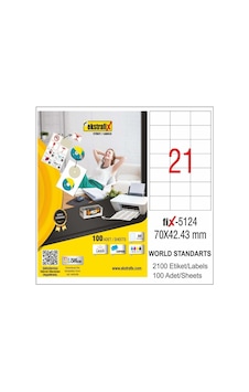 Ekstrafix Lazer Etiket - Fix5124 - 70X42.43 MM Ekstrafix Lazer Etiket - Fix5124 - 70X42.43 MM