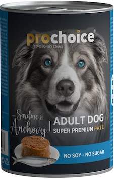 Prochoice Sardalyalı ve Hamsili Pate Konserve Yetişkin Köpek  Maması 400 G