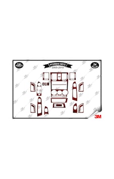 Hyundai Getz 2005-2010 Torpido Konsol Trim Göğüs Maun Kaplama Set 24 Parça Maun Hyundai Getz 2005-2010 Torpido Konsol Trim Göğüs Maun Kaplama Set 24 Parça Maun
