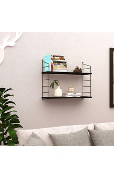 Endpa Armoni 2 Raflı Set 20x72 Cm Siyah Endpa Armoni 2 Raflı Set 20x72 Cm Siyah