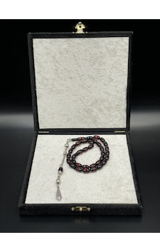 Onurlu Tesbihane Çift Renk Beyrut Tesbih Kırmızı 6,5x11 Mm İnce Kesim Erkek Tesbihi Gümüş Onurlu Tesbihane Çift Renk Beyrut Tesbih Kırmızı 6,5x11 Mm İnce Kesim Erkek Tesbihi Gümüş