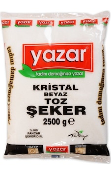 Yazar Kristal Toz Şeker 3 x 2.5 KG Yazar Kristal Toz Şeker 3 x 2.5 KG
