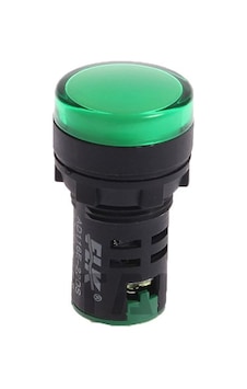 Yeşil 220v Pano Tipi Led Gösterge Işığı Yuvarlak Sinyal Lambası