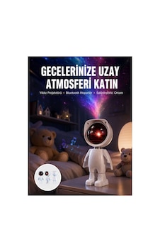 Trendlia 180 Derece Dönebilen Astronot Masa Ve Gece Lambası Projektör Yeni Nesil Çok Renkli Trendlia 180 Derece Dönebilen Astronot Masa Ve Gece Lambası Projektör Yeni Nesil Çok Renkli