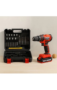 Jenerik 24w Şarjlı Matkap Seti 1350 Rpm Çantalı Kırmızı Jenerik 24w Şarjlı Matkap Seti 1350 Rpm Çantalı Kırmızı