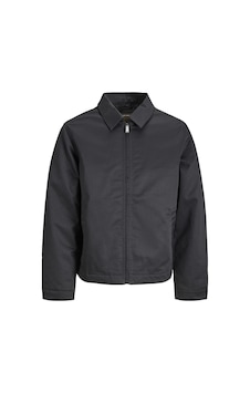 Jack & Jones Erkek Klasik Yaka Fermuar Kapamali Ceket - Colton - 12298864 Siyah Jack & Jones Erkek Klasik Yaka Fermuar Kapamali Ceket - Colton - 12298864 Siyah