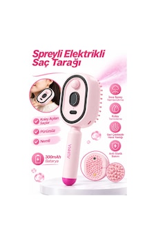 Exenar - Pembe - Spreyli Elektrikli Saç Tarağı 10ml Su Yağ Hazneli Antistatik Saç Bakım Fırça Elektriklenme Önleyici 0 Exenar - Pembe - Spreyli Elektrikli Saç Tarağı 10ml Su Yağ Hazneli Antistatik Saç Bakım Fırça Elektriklenme Önleyici 0