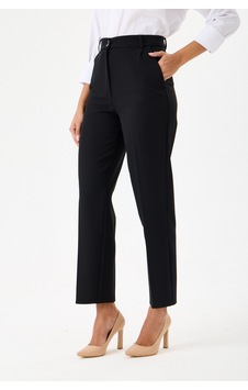 Velnara Moda Siyah Dar Paça Cepli Yüksek Bel Dokuma Kumaş Kadın Pantolon Siyah - 918311251 Siyah Velnara Moda Siyah Dar Paça Cepli Yüksek Bel Dokuma Kumaş Kadın Pantolon Siyah - 918311251 Siyah