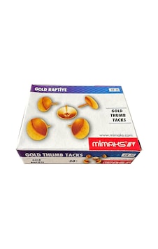 Mimaks Pirinç Gold Altın Renk Raptiye Standart Boy - 30 Adetlik Kutu Mimaks Pirinç Gold Altın Renk Raptiye Standart Boy - 30 Adetlik Kutu