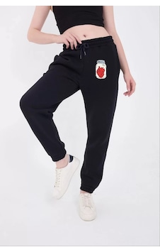 Üç İplik Lastikli Baskılı Eşofman Pantolon - Lacivert 001 Üç İplik Lastikli Baskılı Eşofman Pantolon - Lacivert 001