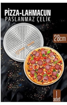 Paslanmaz Çelik Pizza-lahmacun Tepsisi Delikli Tasarım İle Mükemmel Pişirme 28 Cm 722227 Açık Bej Paslanmaz Çelik Pizza-lahmacun Tepsisi Delikli Tasarım İle Mükemmel Pişirme 28 Cm 722227 Açık Bej