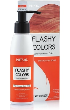 Neva Flashy Colors Yarı Kalıcı Saç Boyası Çılgın Turuncu 100Ml (388926025)