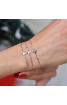 Opal Taşlı Bileklik Pembe Altın Opal Taşlı Bileklik Pembe Altın