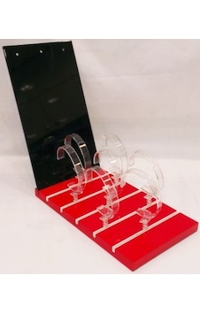 Ahşap Saat Display Küçük Boy Kırmızı Ahşap Saat Display Küçük Boy Kırmızı