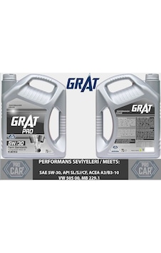 Grat 5W-30 Tam Sentetik Motor Yağı 7 L