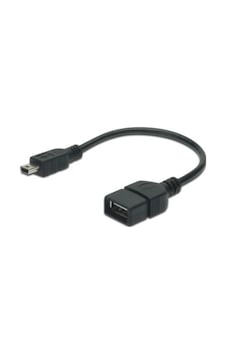 Usb On-the-go Otg Kablosu, 0,20 Metre, Awg 28, Usb A, Dişi - Mini Usb B, 5-pin, Erkek Usb On-the-go Otg Kablosu, 0,20 Metre, Awg 28, Usb A, Dişi - Mini Usb B, 5-pin, Erkek