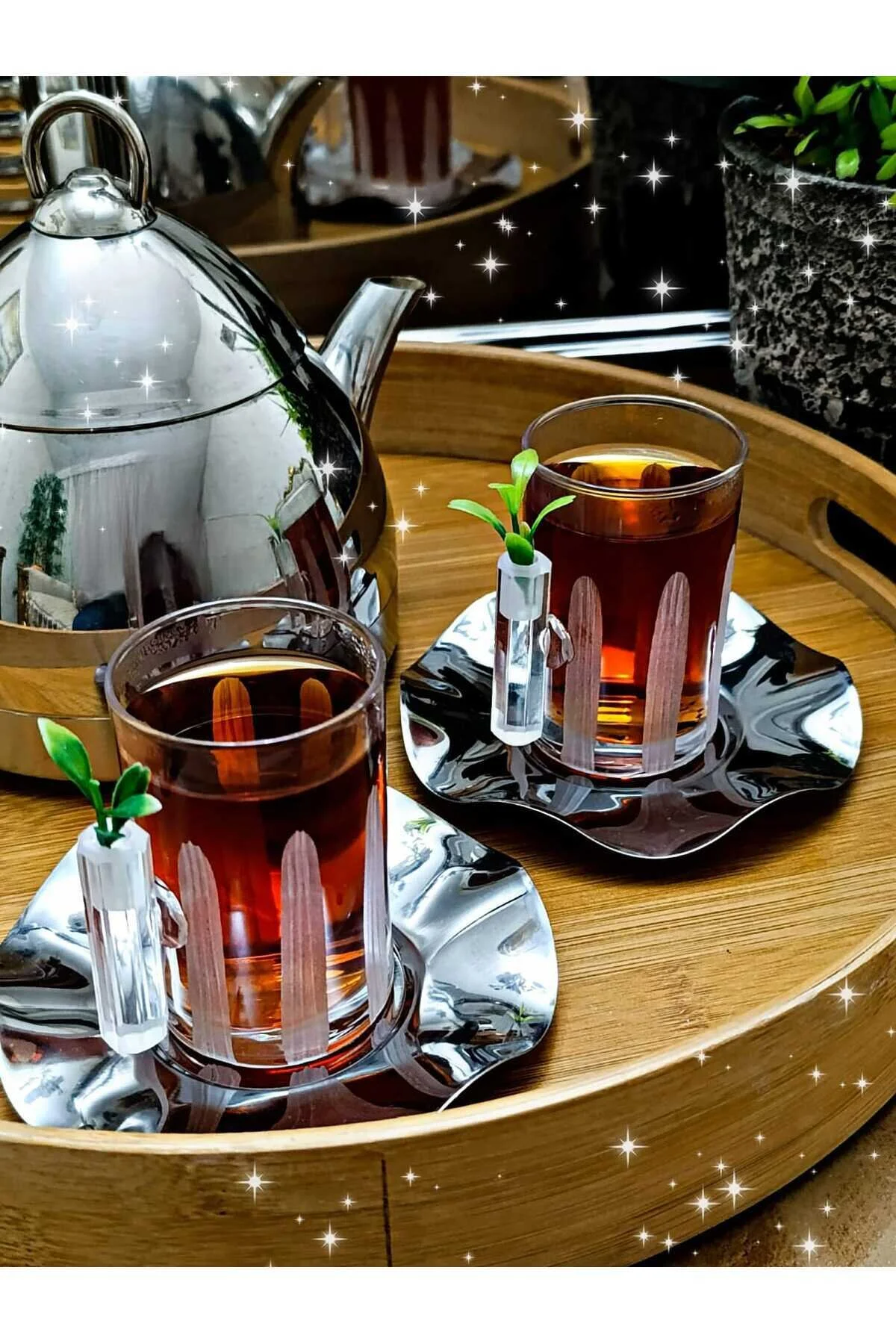 18 Parca Çay Set Fincan Takımı Şeffaf 18 Parca Çay Set Fincan Takımı Şeffaf