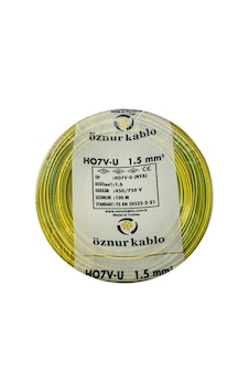 Öznur 1,5 Mm2 Nya Kablo Tek Damar Sarı Yeşil 100mt Öznur 1,5 Mm2 Nya Kablo Tek Damar Sarı Yeşil 100mt
