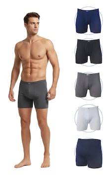 Tutku Elit Erkek Bambu Boxer 6 Adet Ekonomik Paket Nefes Alan, Terletmeyen, Esnek Ve Rahat İç Çamaşırı-1254 Çok Renkli