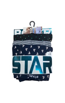 Moda Dua Star 106 Desenli Pamuklu Kemer Likralı 3'lü Boxer Moda Dua Star 106 Desenli Pamuklu Kemer Likralı 3'lü Boxer