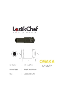 Osaka 17 Mm 1/2" Derin Lokma Osaka 17 Mm 1/2" Derin Lokma