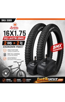 Servis 16x1.75 Dış Lastik Bmx Bisiklet Lastiği + İç Lastik 2 Şer Adet Takım Servis 16x1.75 Dış Lastik Bmx Bisiklet Lastiği + İç Lastik 2 Şer Adet Takım