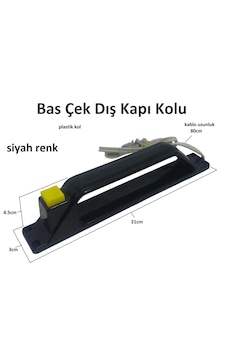 Bas Çek Dış Kapı Kolu Kapı Otomatiği İçi Butonlu Kulp Siyah