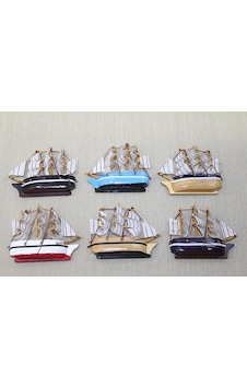 Ahşap Gemi Magnet Alk3455 Çok Renkli Ahşap Gemi Magnet Alk3455 Çok Renkli