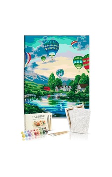 Sayılarla Boyama Seti 40 X 50 Cm Tuval Şasesine Gerili Uçan Balonlar Sayılarla Boyama Seti 40 X 50 Cm Tuval Şasesine Gerili Uçan Balonlar