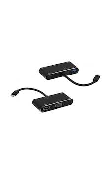 Frisby Fa-7664Tc Usb Type-C - Hdmi+Vga+Ses+Usb3.0 Adaptör Frisby Fa-7664Tc Usb Type-C - Hdmi+Vga+Ses+Usb3.0 Adaptör