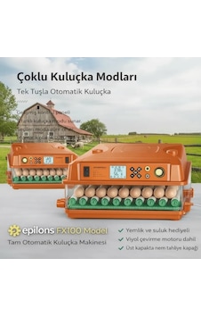 Fx100 Tam Otomatik Kuluçka Makinesi 100 Yumurta Kapasiteli Yeni Nesil Havalandırma Otomatik Motorlu Su Alma Sistemi Dijital Isı Ve Nem Kontrolü Lisinya Fx100 Tam Otomatik Kuluçka Makinesi 100 Yumurta Kapasiteli Yeni Nesil Havalandırma Otomatik Motorlu Su Alma Sistemi Dijital Isı Ve Nem Kontrolü Lisinya